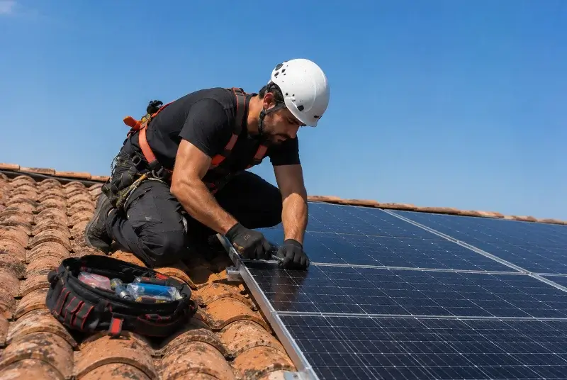 Maintenance et monitoring de panneaux solaires au Bourdet