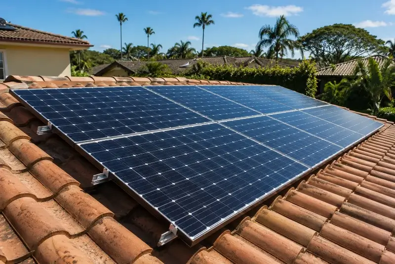 Installation de panneaux solaires au Bourdet